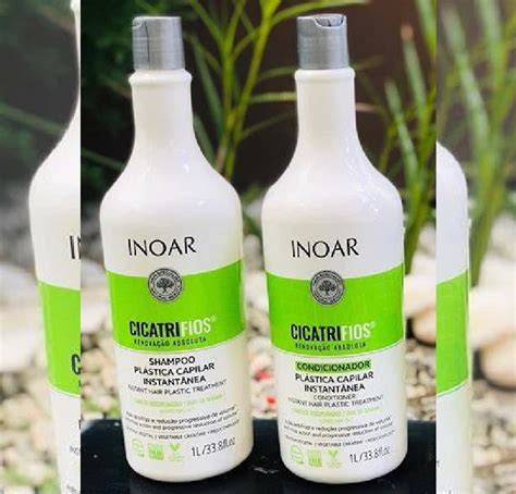 Inoar Kit shampoo e condicionador CicatriFios Plástica Capilar 1L