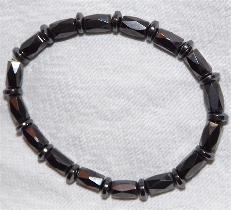 hematite faceted tubes with round spaces | Jewelry, Jewelry design, My jewellery