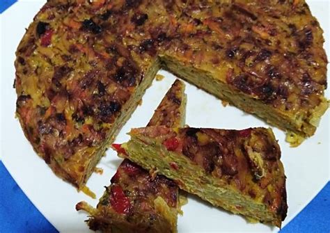 Tortilla De Papa Y Zanahoria Rallada Al Horno Vegetal Receta De Ale