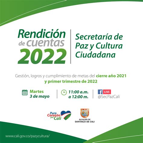 Primera Rendición de Cuentas 2022 de la Secretaría de Paz y Cultura