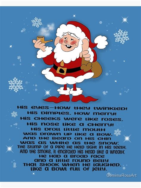 Saint Nicholas Poem Poster For Sale By Gemimarosaart Redbubble