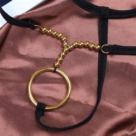 Mens Erotic Lingerie Crotchless O Rings And Beads Panties Jockstraps