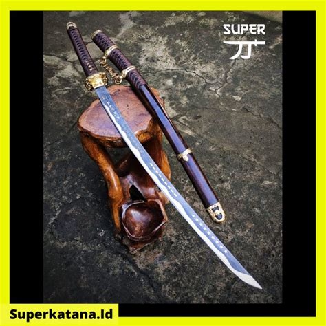 Jual Pedang Katana Samurai Jepang Shin Gunto Shogun Natural Baja Per Di