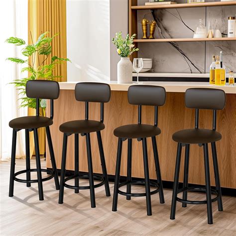 Dklgg Bar Stools Set Of 4 354 Inch Barstools Set Of 4 Counter Chairs