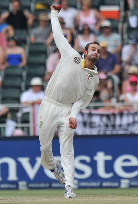 Nathan Lyon In His Delivery Stride ESPNcricinfo