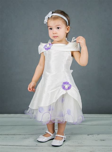 Robe Cérémonie Fille Pour Mariage Cortège Enfant Mauve Pétale B3850