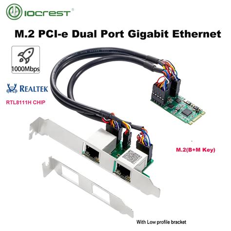 IOCREST M 2 B M Key PCI E Interface Dual Port Gigabit Ethernet Modules