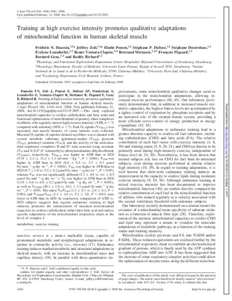 Pdf Training At High Exercise Intensity Promotes Qualitative