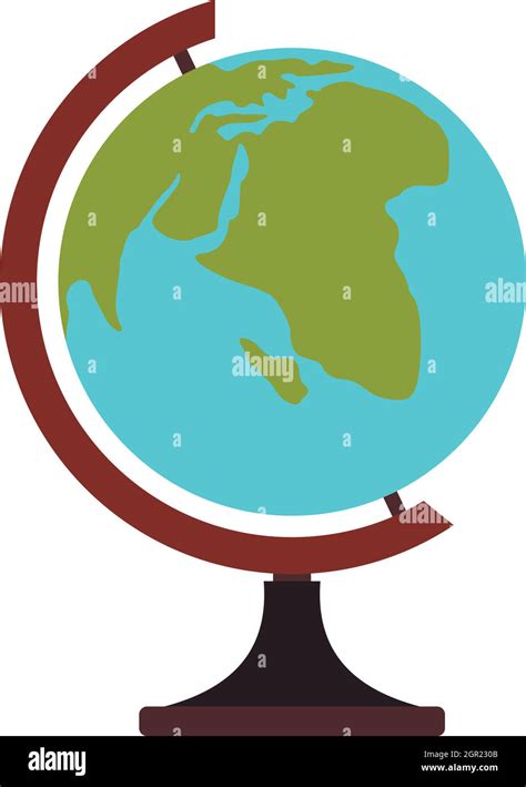 Terrestrial Globe Icon Flat Style Stock Vector Image Art Alamy