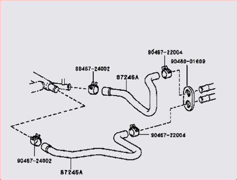 Heater Hose Diagram For 1994 Toyota Camry 2 2 L Installation