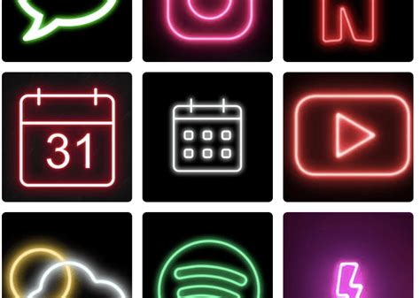 4 Sets Of Free Neon App Icon Sets To Download For Ios 14 Home Screens Straphie Blue Wallpaper