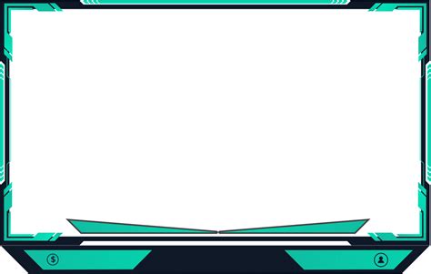 Futuristic gaming overlay PNG for screen panels with a colorful border ...