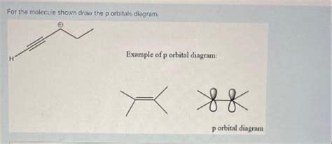 Solved For the molecule shown draw the p orbitals diagram. | Chegg.com