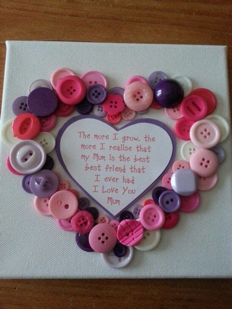 Button Heart Beautiful Wording My Craft Work Diy Ts For Mom