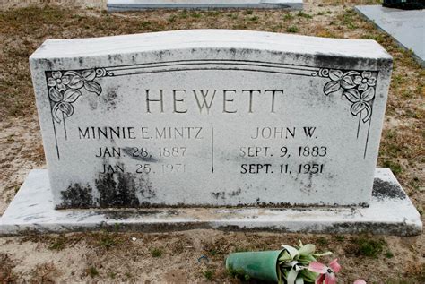 Minnie Ellen Mintz Hewett 1887 1971 Memorial Find A Grave