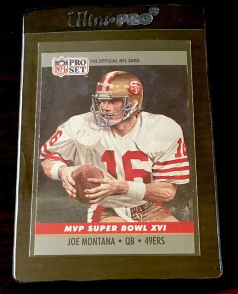 Joe Montana 1990 Pro Set Mvp Super Bowl Xvi And Mvp Super Bowl Xxiv