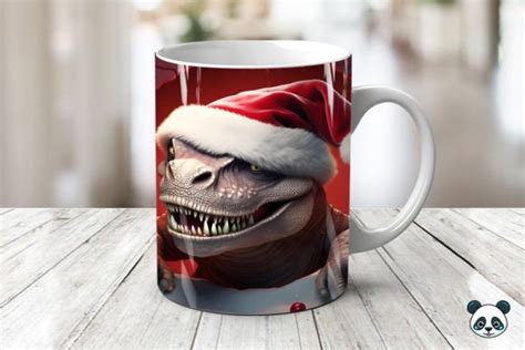 Christmas T Rex 3D Mug Wrap Bundle Bundle Creative Fabrica