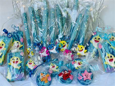 Baby Shark Birthday Party Favor Treats Chocolate Covered Oreo Etsy