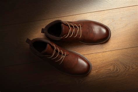 Premium Photo | Brown leather boots men's brown ankle boots