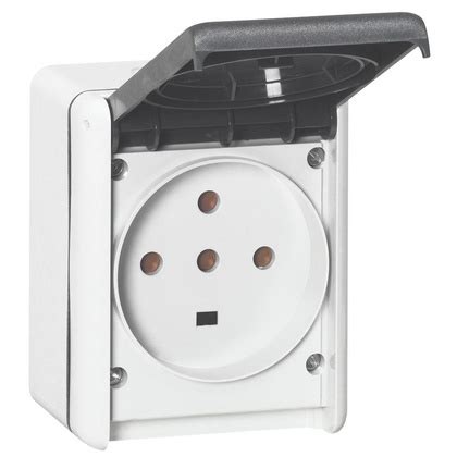 Socket Outlet Plexo Ip A P N E V Surface Mounting Grey