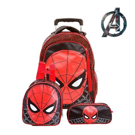 Kit Mochila Infantil Rodinha Homem Aranha Spider Man Outras Marcas