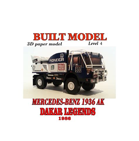 Paper Model Car Built Model Car Papercraft 3D Paper Model Truck 3D Paper Model Mercedes Benz ...