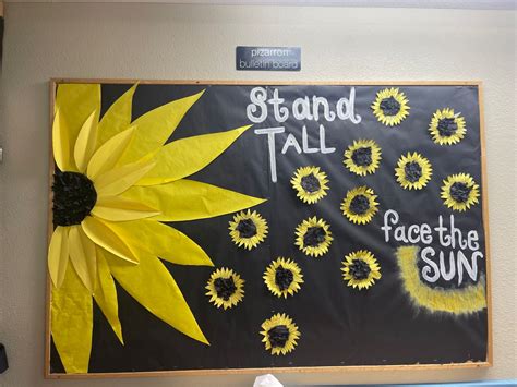 Sunflower Bulletin Board Bulletin Boards Classroom Decor Sunflower