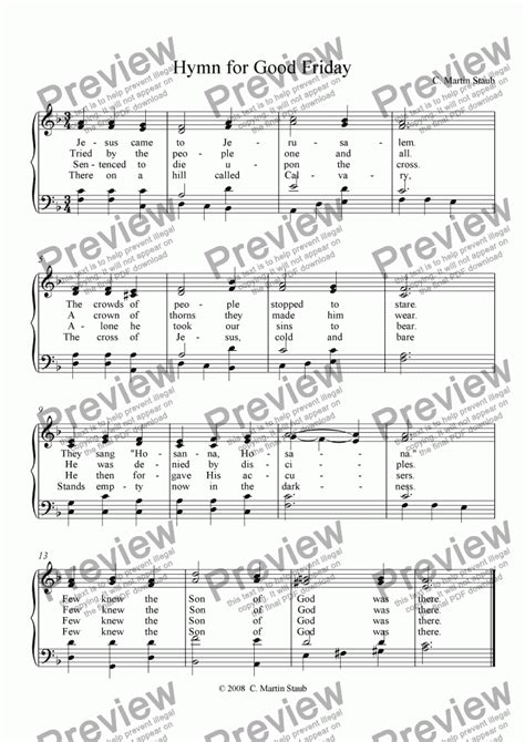 Hymn For Good Friday Download Sheet Music Pdf File