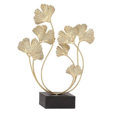 22" Gold Metal Modern Nature Sculpture | Michaels