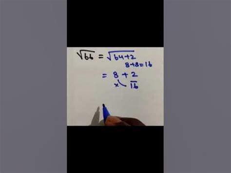 Square root of 66 (short tricks) very easy method #squareroot #math # ...