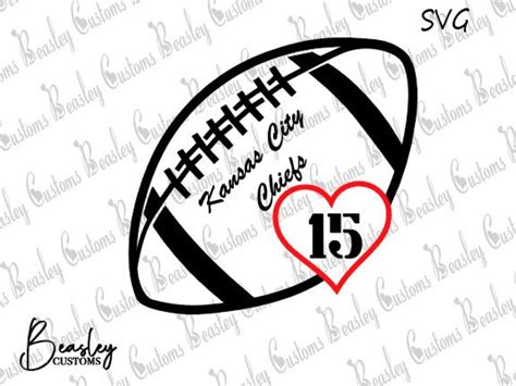 Football Svg Football Heart Svg Heart Svg Etsy