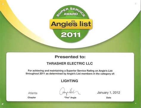 Angies List 2011 Lighting Service Awards Angies List Angie