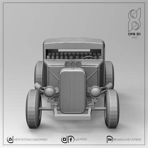 Hot Rod 3d Model 3d Printable Cgtrader