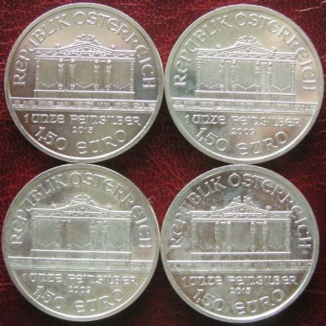 Österreich 4 x 1 5 Euro Wiener Philharmoniker Silber Catawiki