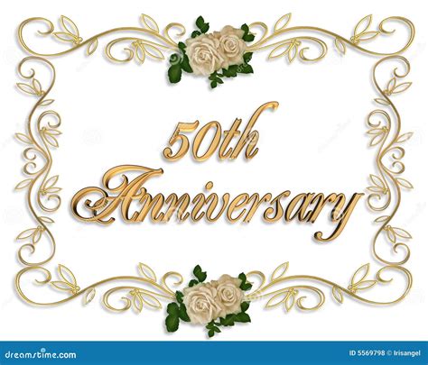 50th Anniversary Invitation Stock Illustration - Illustration of fiftieth, detailed: 5569798