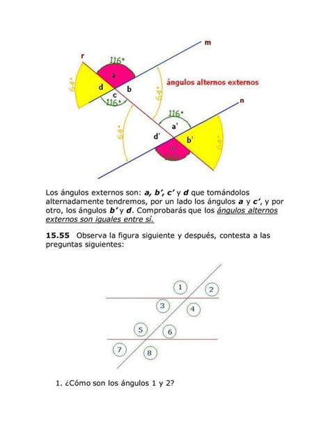 Ngulos Determinados Por Rectas Paralelas Cortadas Por Una Secante Pdf