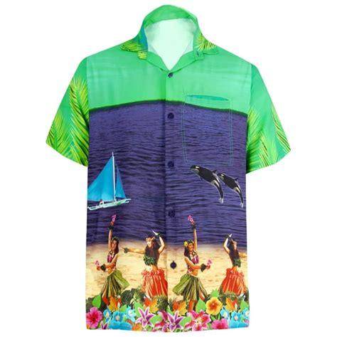 Happy Bay Mens Hawaiian Shirts Short Sleeve Button Down Shirt Mens