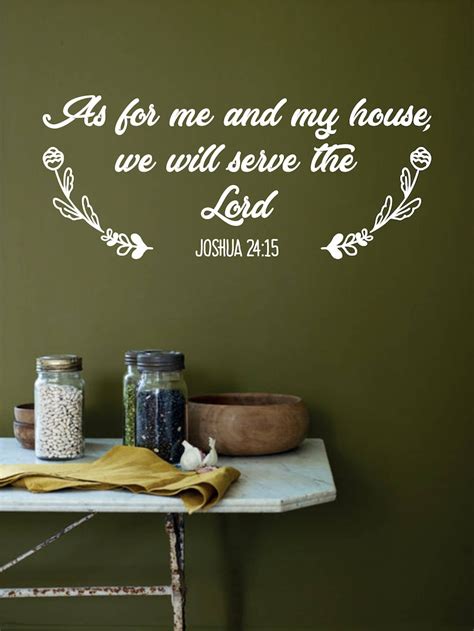 As For Me And My House We Will Serve The Lord Bible Verse Etsy