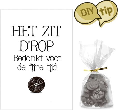 Bedankt Kaarten A Het Zit Drop Stuks Creaknutselen Nl