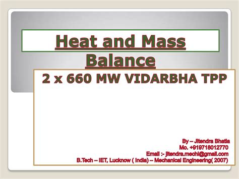 Heat Balance Diagram Ppt