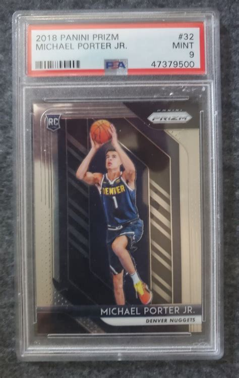 2018 19 Panini Prizm Michael Porter Jr ROOKIE RC 32 PSA 9 Mint EBay