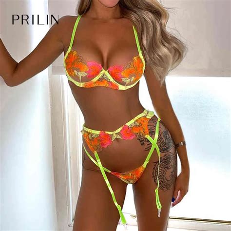 Prilin Femmes Sexy Sensual Lingerie Ensemble Jarreti Re Courroies