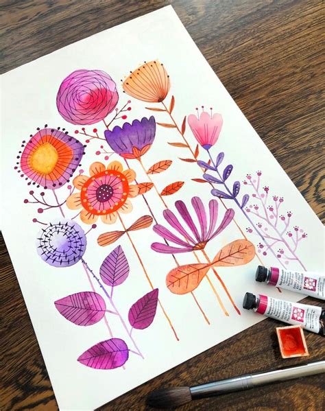 Pin on Abstract flower paintings