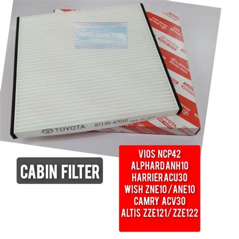 Cabin Air Cond Filter Toyota Vios Ncp Camry Acv Estima Acr