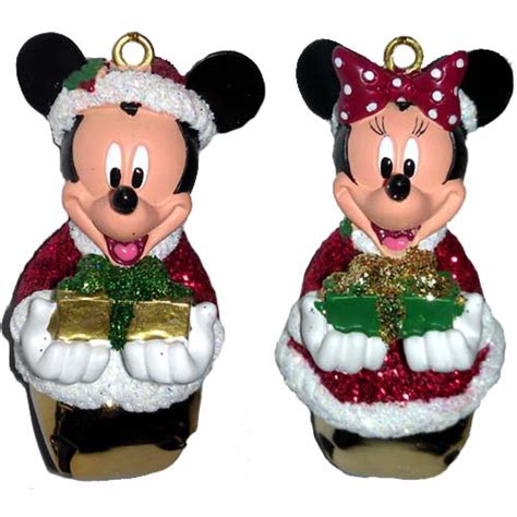 Disney Jingle Bells Ornament Set - Santa Mickey & Minnie