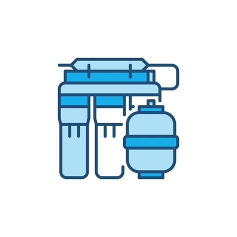 Reverse Osmosis System Vector Concept Colored Icon Vector Art