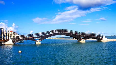 Wooden Bridge In Lefkada Island Greece Wooden Bridge Spanning Lefkada