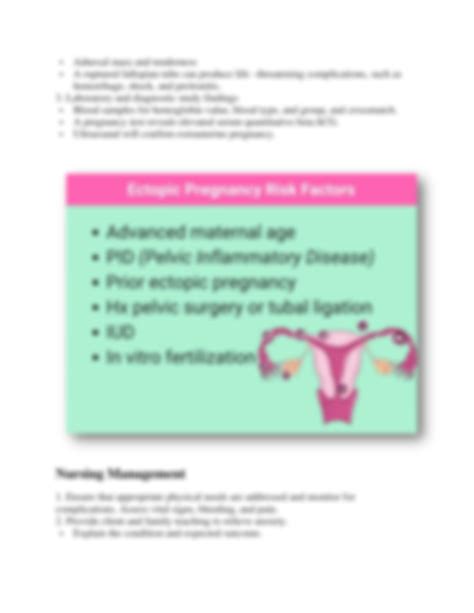 Solution Ectopic Pregnancy Nursing Care Management Studypool