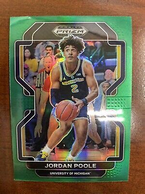 2022 Panini Draft Picks Jordan Poole Green Prizm 28 EBay