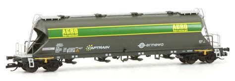 Tillig 01002 2er Set Staubbehälterwagen Ermewa Captrain Ep VI AGRO